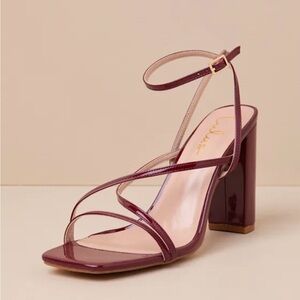 Lulu's Chic Wine Strappy Heels